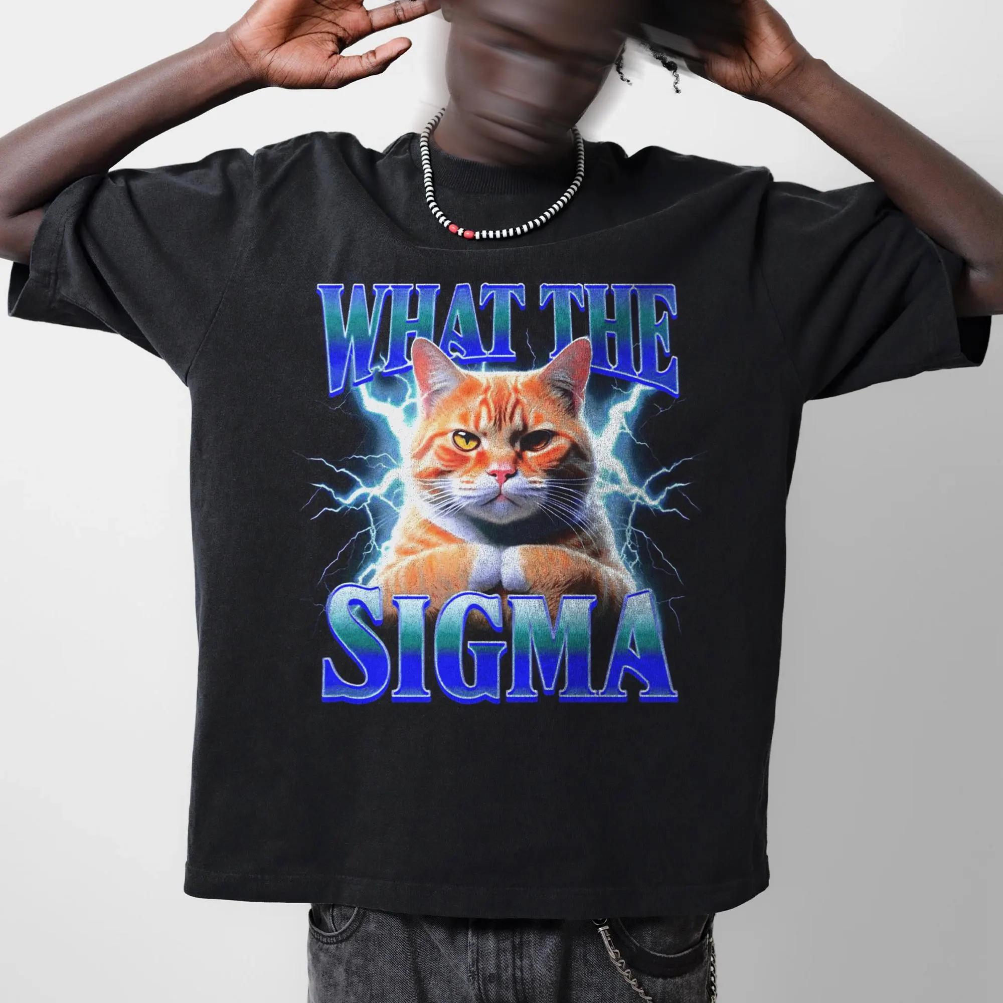 What The Sigma Cat Tshirt Funny Hoodie Parody Sweatshirt Funny Gift Shirt Meme Tee Dark Humor and more L
