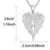 Fashionable and Smart Angel Wings Heart Shape Pendant Necklace Shining Rhinestone Decoration Children's New Trendy Necklace 2023