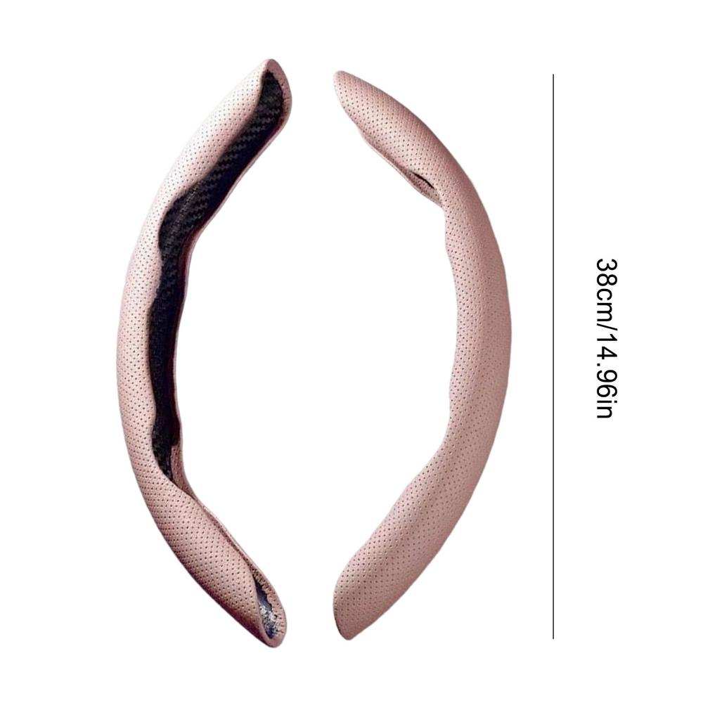 1 pair Car Steering Wheel Cover For 38cm Steering Wheel Diameter Nappa Leather Wheel Booster Cover Protector For Car Interior