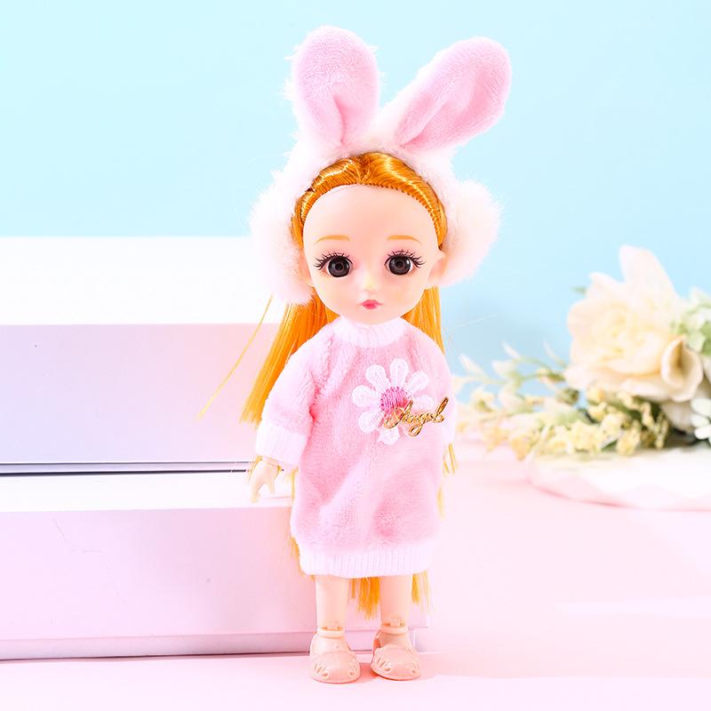 Color Light Doll Xiao Mengmeng Traje de Princesa Vestido de Niña Vestir 13 Articulaciones Muñeca de 6 Pulgadas Juguete Casa de Juego