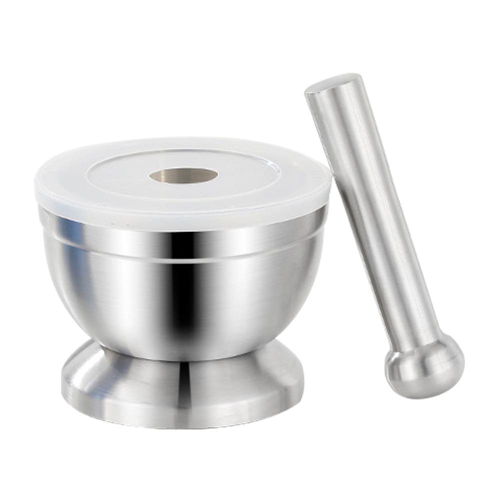 

Побутове використання Кам яна ступка 304 Нержавіюча сталь Чаша для подрібнення Ручний товкачик Подрібнення трав L