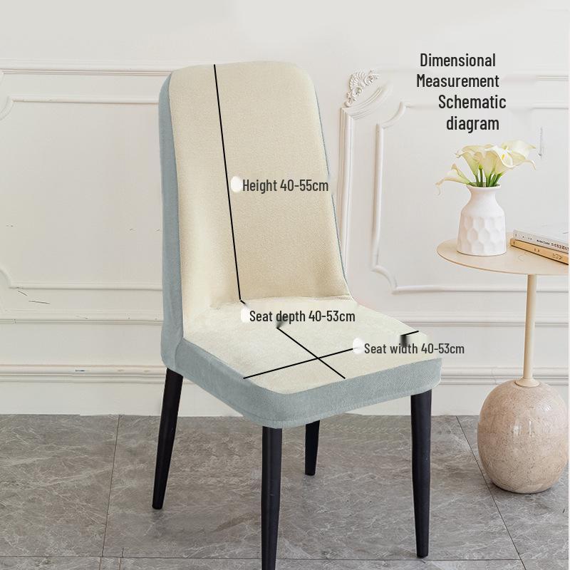 Chenille Luxury Arc Dining Chair Cover - Anti-Scratch and Universal Fit