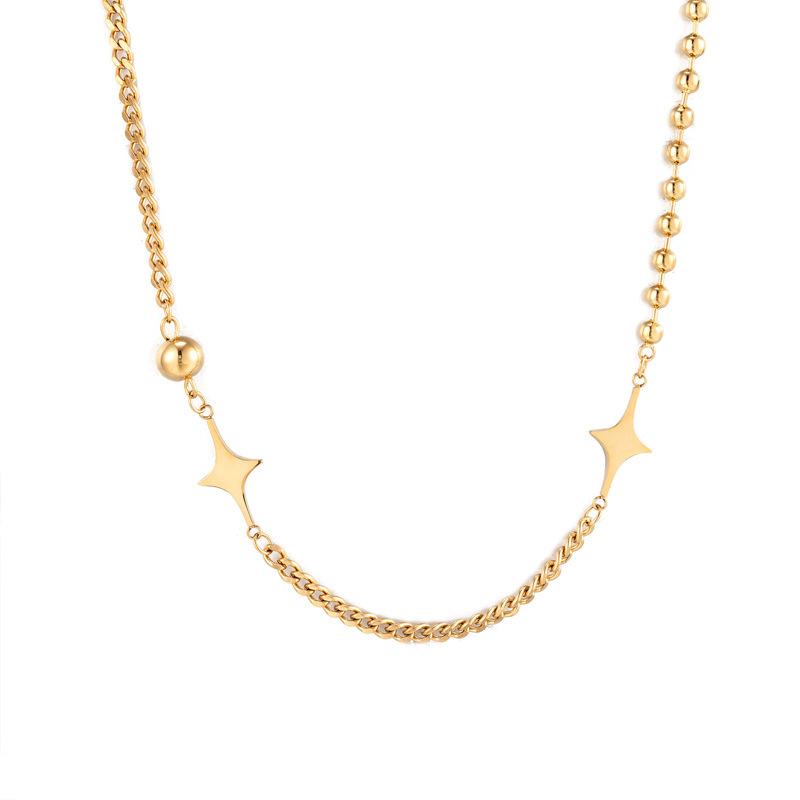 Star splicing necklace women's trend cold wind temperament collarbone chain