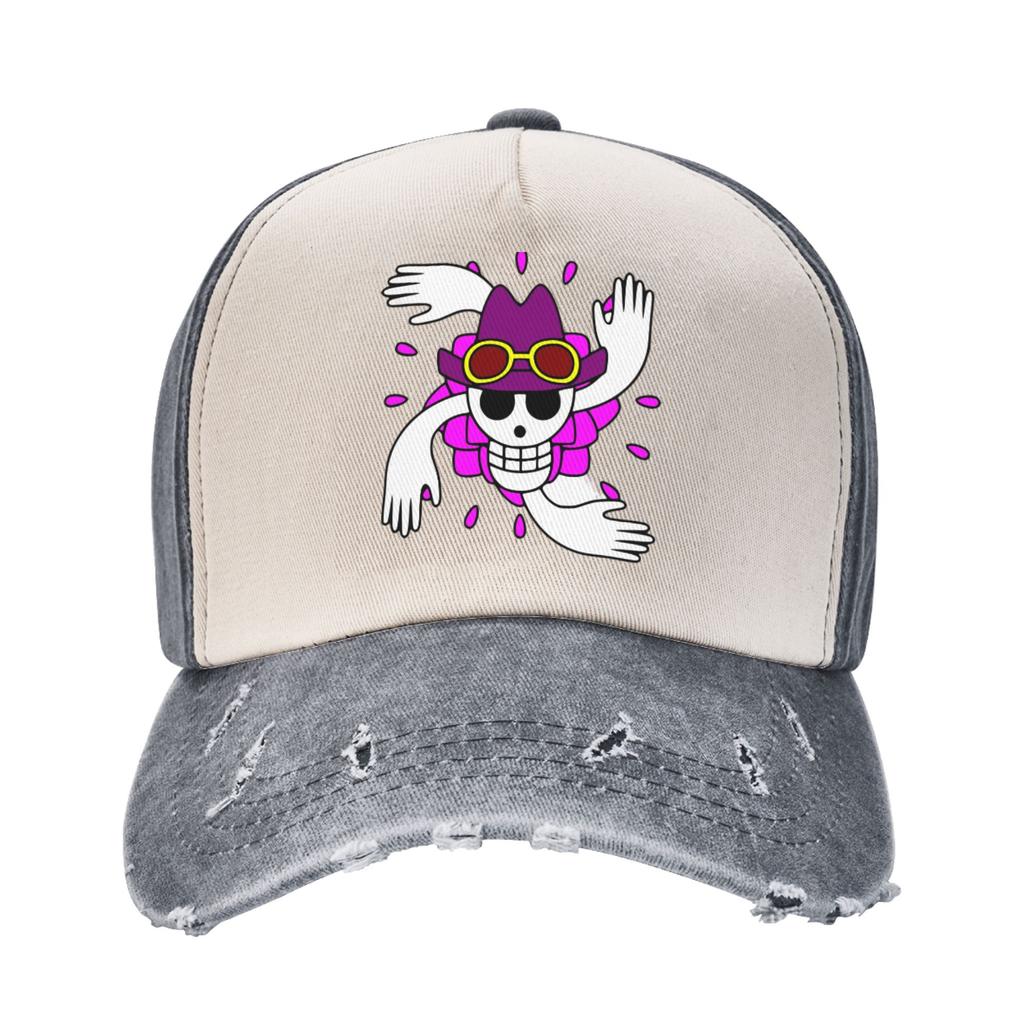 Hip Hop Tony Tony Chopper One Piece Flag Baseball Cap Distressed Denim Snapback Cap Outdoor Summer Adjustable Fit Caps Hat