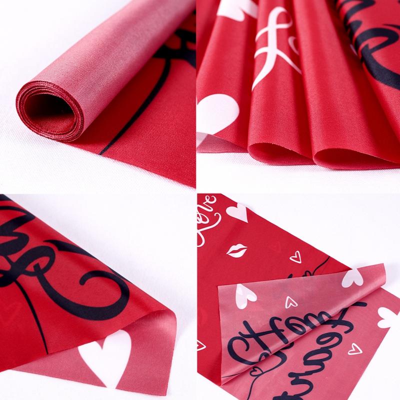 Valentine's Day Table Flag Polyester Sweet Heart Table Runner for Wedding Rose Home Kitchen Dining Table Decorations