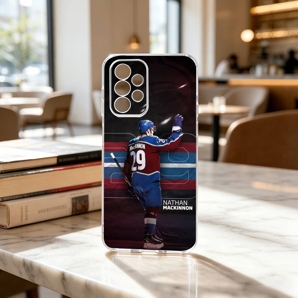 Hockey Player Nathan MacKinnon  Phone Case Transparent Silicone Soft For Samsung S25,S24,S21,S22,S23,S30,Ultra,S20,Plus,Fe Samsung S23ULTRA5G