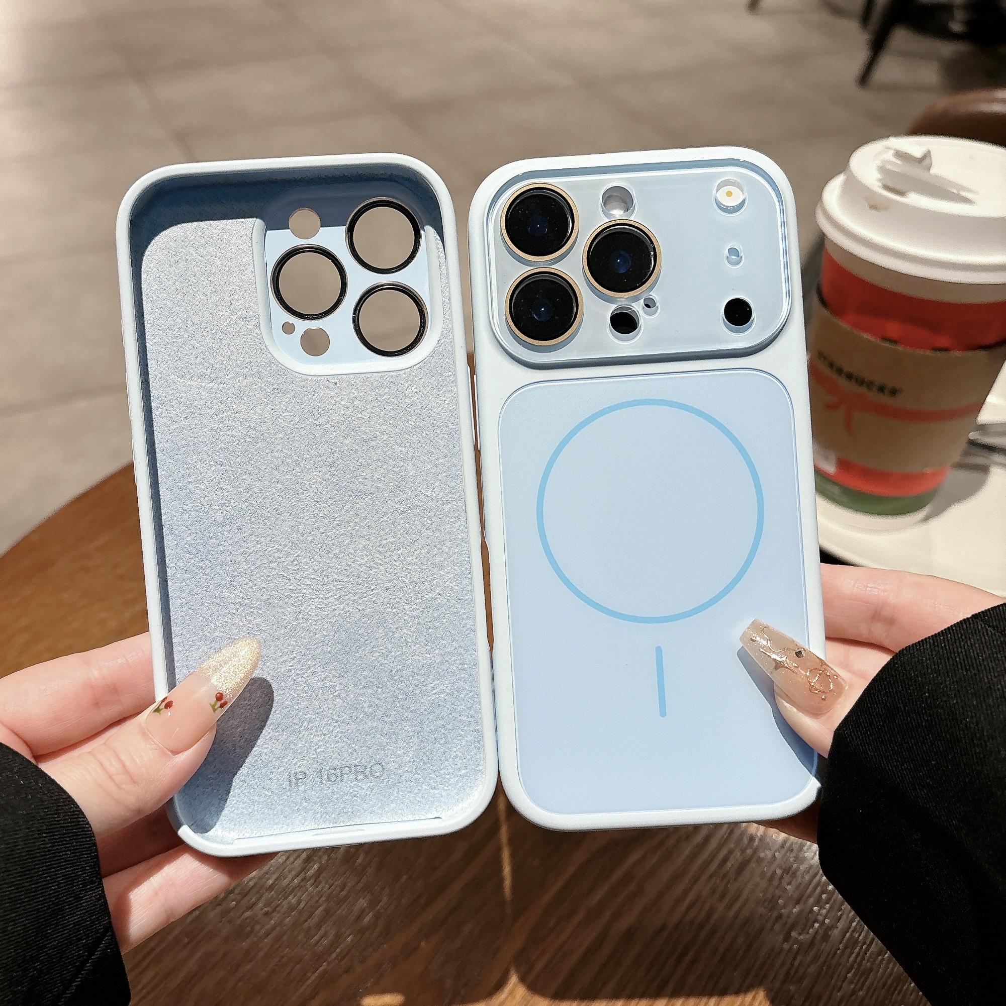 

Hybrid Liquid Silicone Soft Back Case for iPhone 17 16 15 14 13 Pro Max For Magsafe Magnetic Matte Convert Cover Accessories For iPhone 17