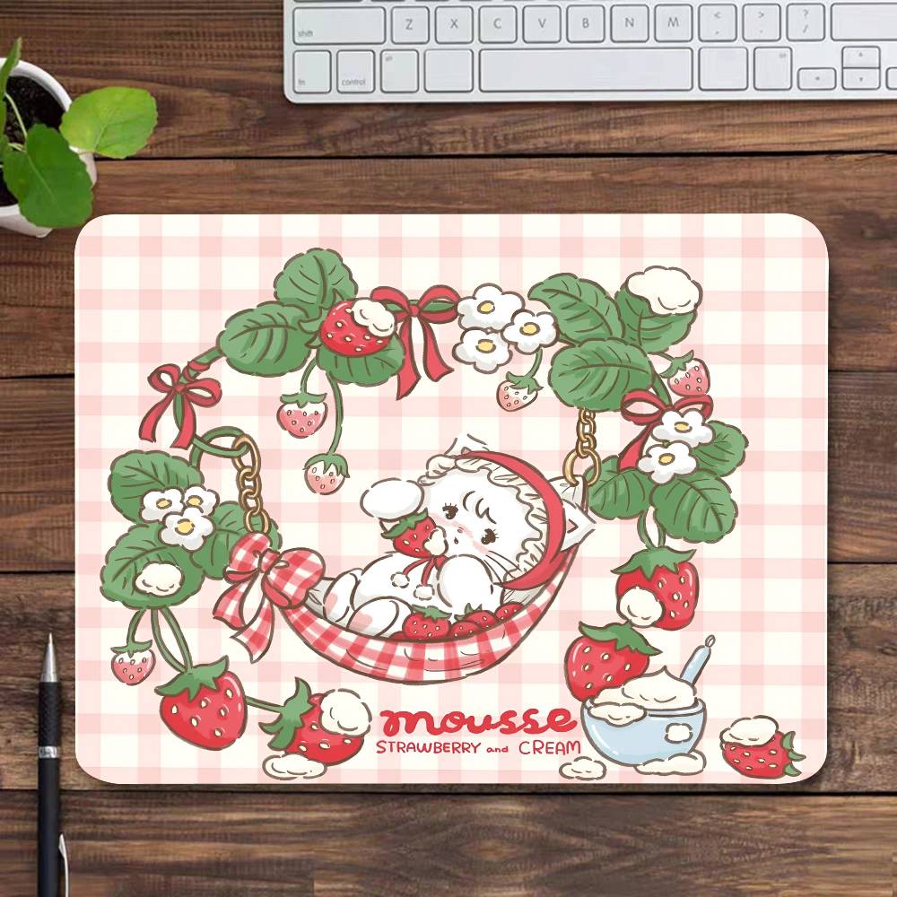 Cute Cartoon Mikko Illustration Mousepad Small LockEdge Mouse Pad For Gamers Computer Desk Pad Rectangular Anti-slip Rubber