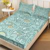 Cute Cartoon Dinosaur Racing Pattern Mattress Three-Piece Digital Printing Cute Bedding Set