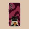 Cute Coffee Cat Matte TPU Mobile Phone Case for Samsung Galaxy M55 54 42 35 34 33 32 23 22 15 14 13 12 F55 5G Colorful Cover