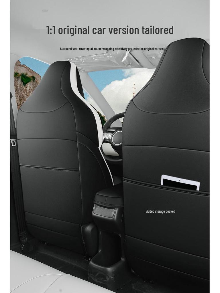 Bingo Plus Universal Full Leather Car Seat Cushion - New Model, 5-Seat, All-Season Compatibility.