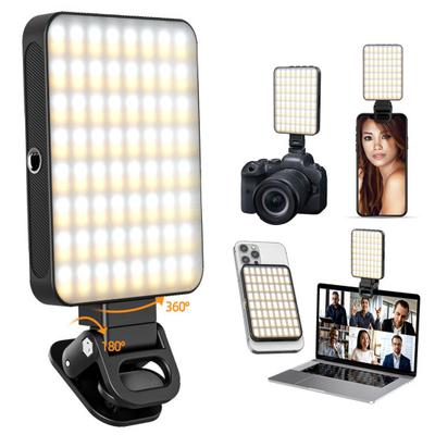 LED Fill Light with Phone Clip Cold Shoe Super Bright 3 Light Modes Flicker Free Portable Rechargeable Magnetic Phone Selfie Light Accessory