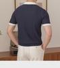 Italian Style Men's Slim Fit Polo - Summer Breathable, Trendy, V-Lapel, Jacquard Knit Short Sleeve