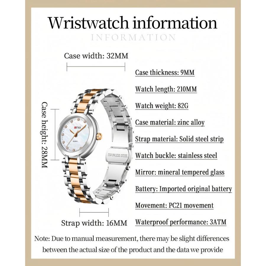 Women's Elegant Watches Fashion Light Luxury Original Wristwatch Stainless Steel Waterproof Quartz Ladies Watches