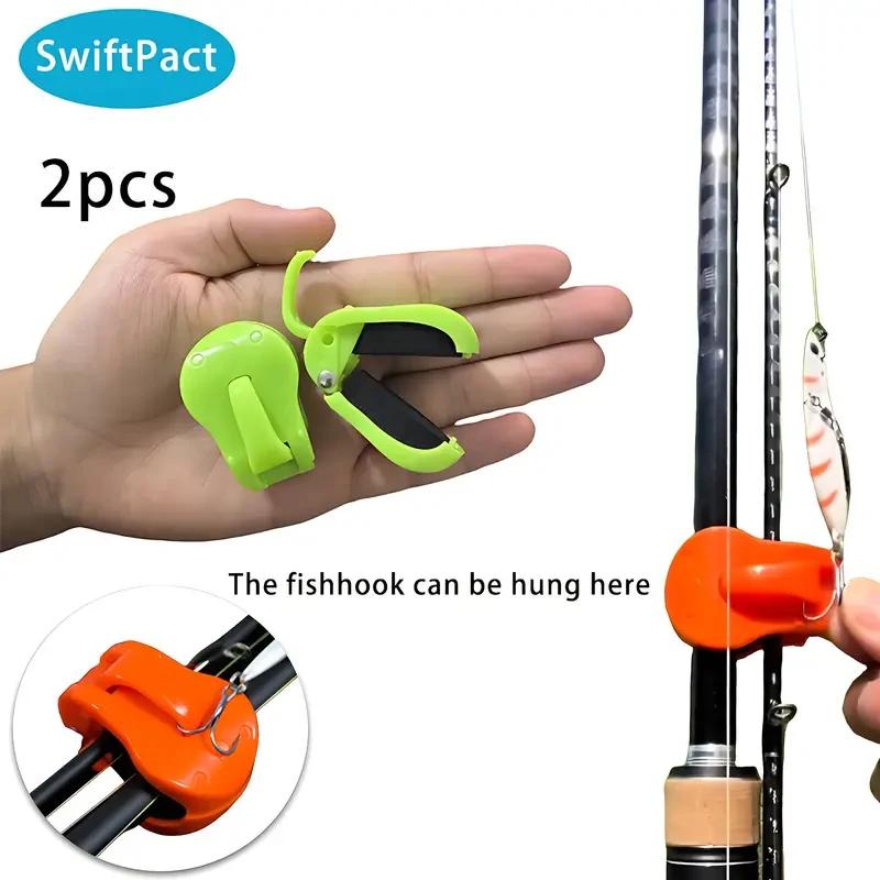 

2pcs Fishing Rod Holder Fixer Clip Straps Fishing Pole Holder Compact Design Fishing Rod Holder Fishing Rod Fixer Wall Mounted