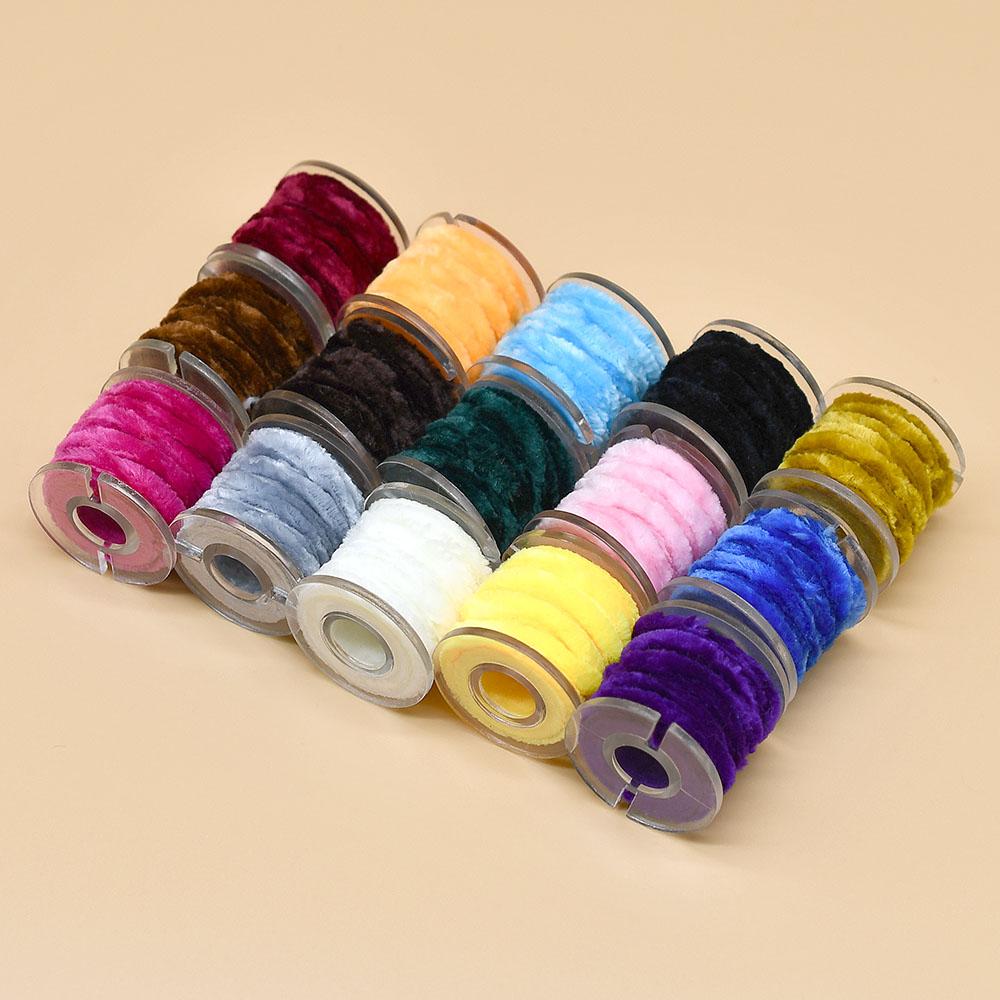 15 Spools Multi Colors Tinsel Chenille Line Crystal Fly Fishing Tying Material for Nymphal Scud
