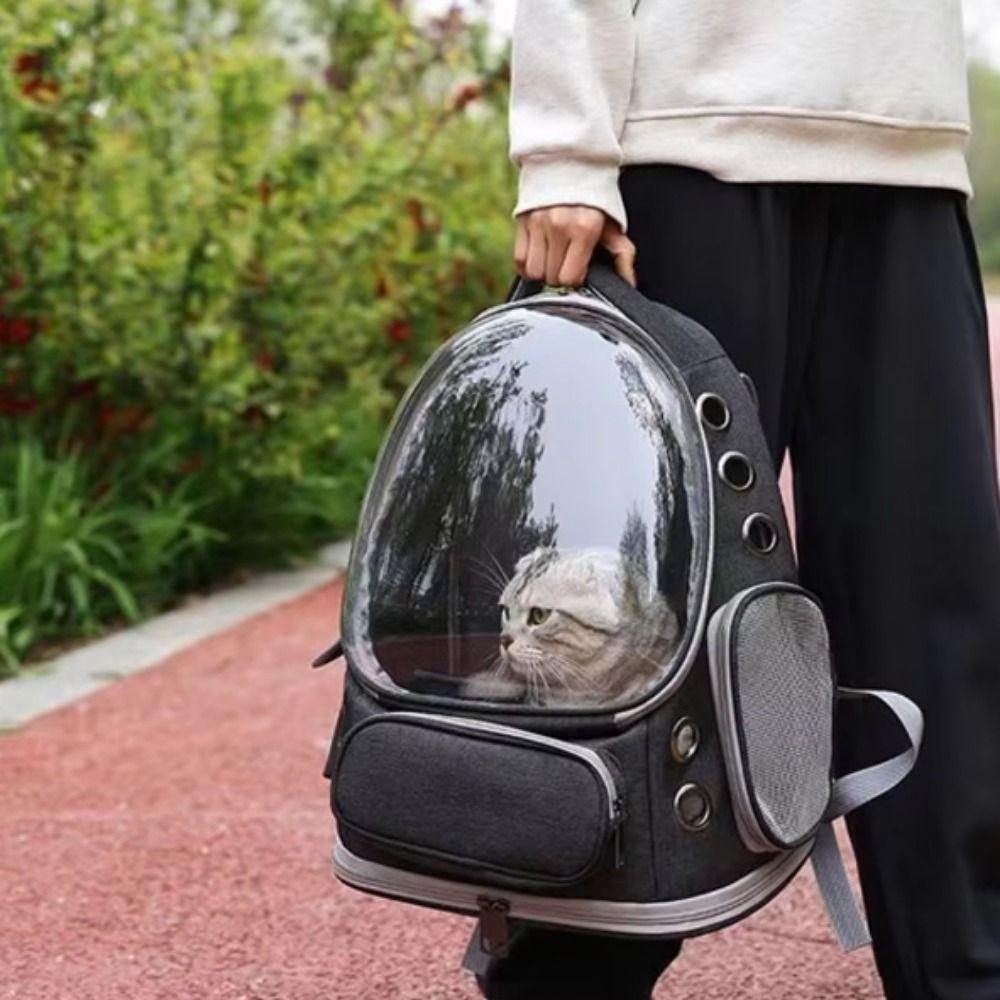 Transparent Pet Carrier Backpack Ventilated Pet Travel Bag Cat Carrying Bag  Outdoor Use