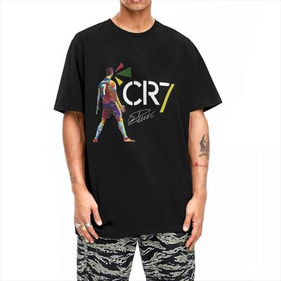 Camiseta con Firma Cr7 Cristianoed Ronaldoed para Hombre Y2K Básica de Algodón Puro Camisetas de Playa Cuello Redondo Camisetas de Moda Ropa Tallas Grandes