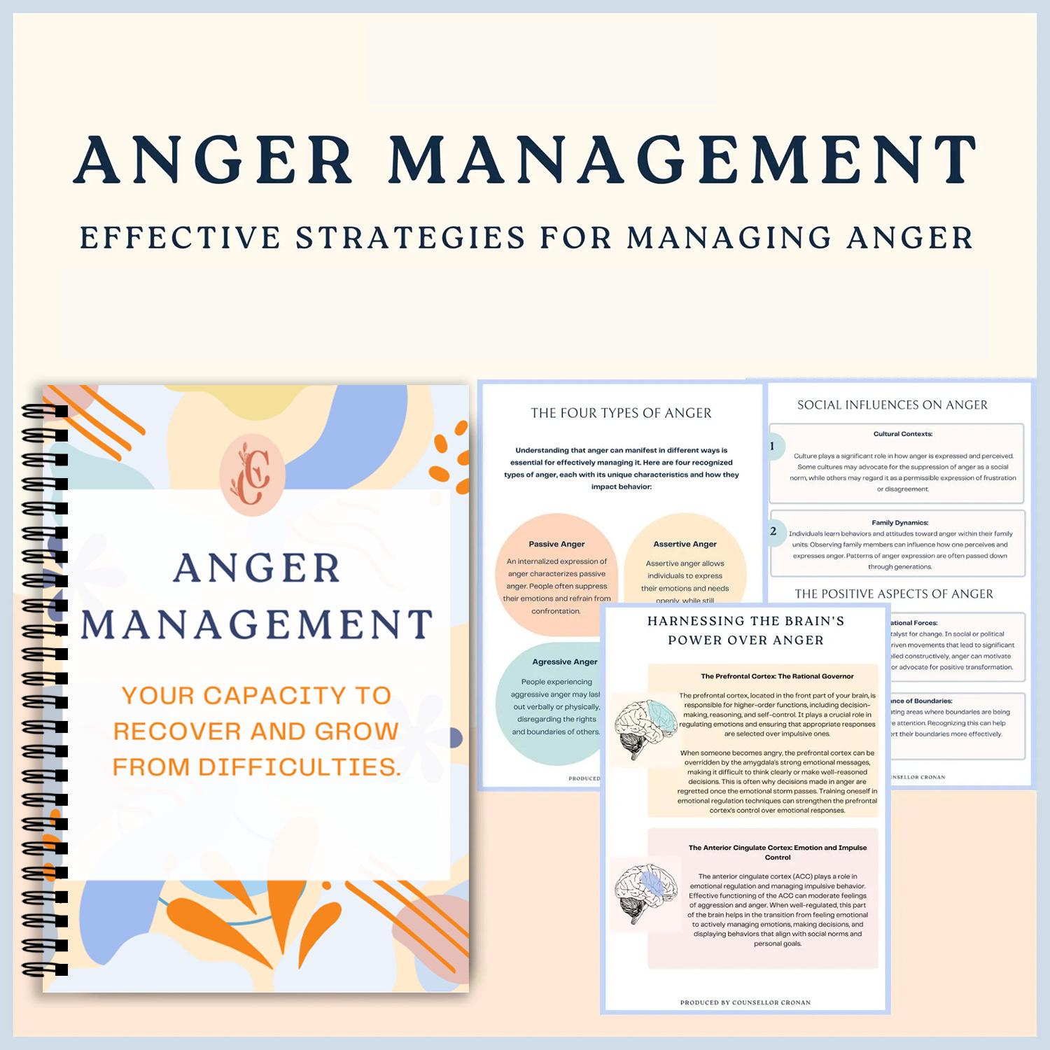 Emotional Management Planner: Stress Relief Workbook & Creative Spiral Notebook Other