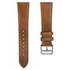 WatchGecko Brixham Genuine Leather Watch Strap Ideal for Slim Dress Watches Vibrant Colors Modern Design Spring Bars for Easy Strap Changes Tan Brown
