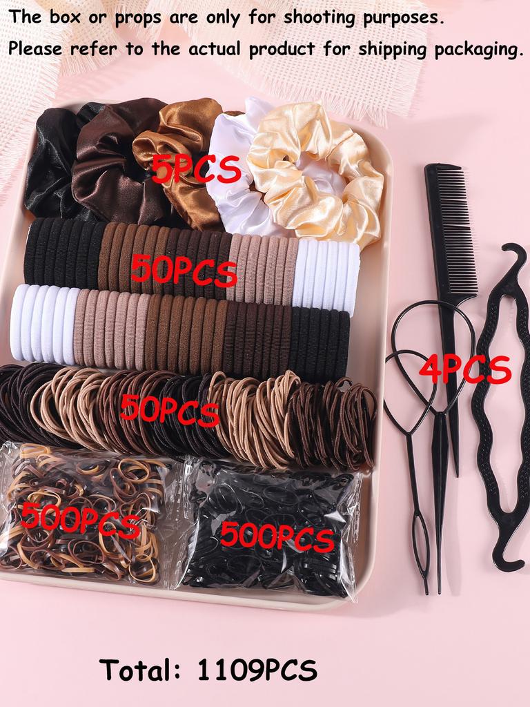 Set Combinato Anello per Capelli Fascia Spazzola, Strumento Accessorio per Capelli Per Decorazione Capelli Fresca e Raffinata Estiva