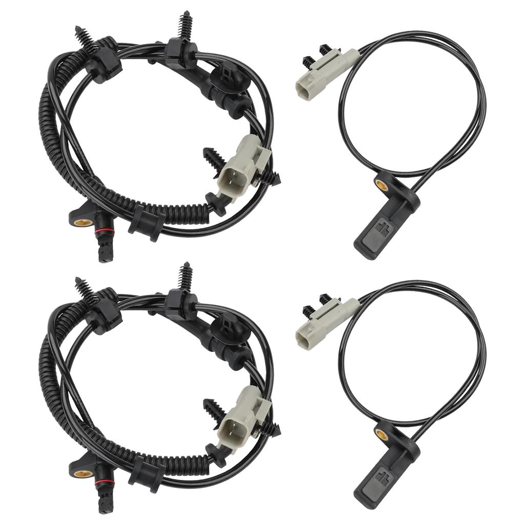 4 Pcs ABS Wheel Speed Sensors Compatible with Jeep Grand Cherokee Commander 2006 2007 2008 2009 2010, Front and Rear abs Sensors, Replacement for