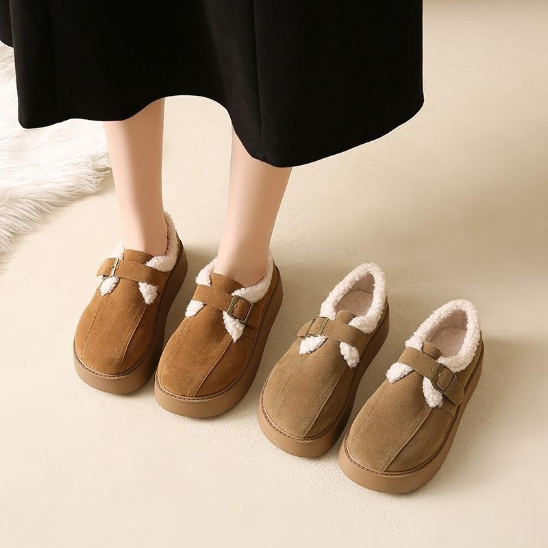 Jiaboken Cotton Shoes Women's Winter Velvet Warm Snow Boots Women's Thick-soled Cotton Boots