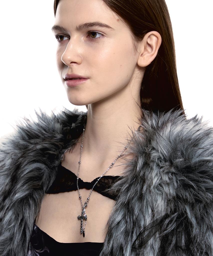 Sentiments No.473 [Silver] Knot Cross Necklace