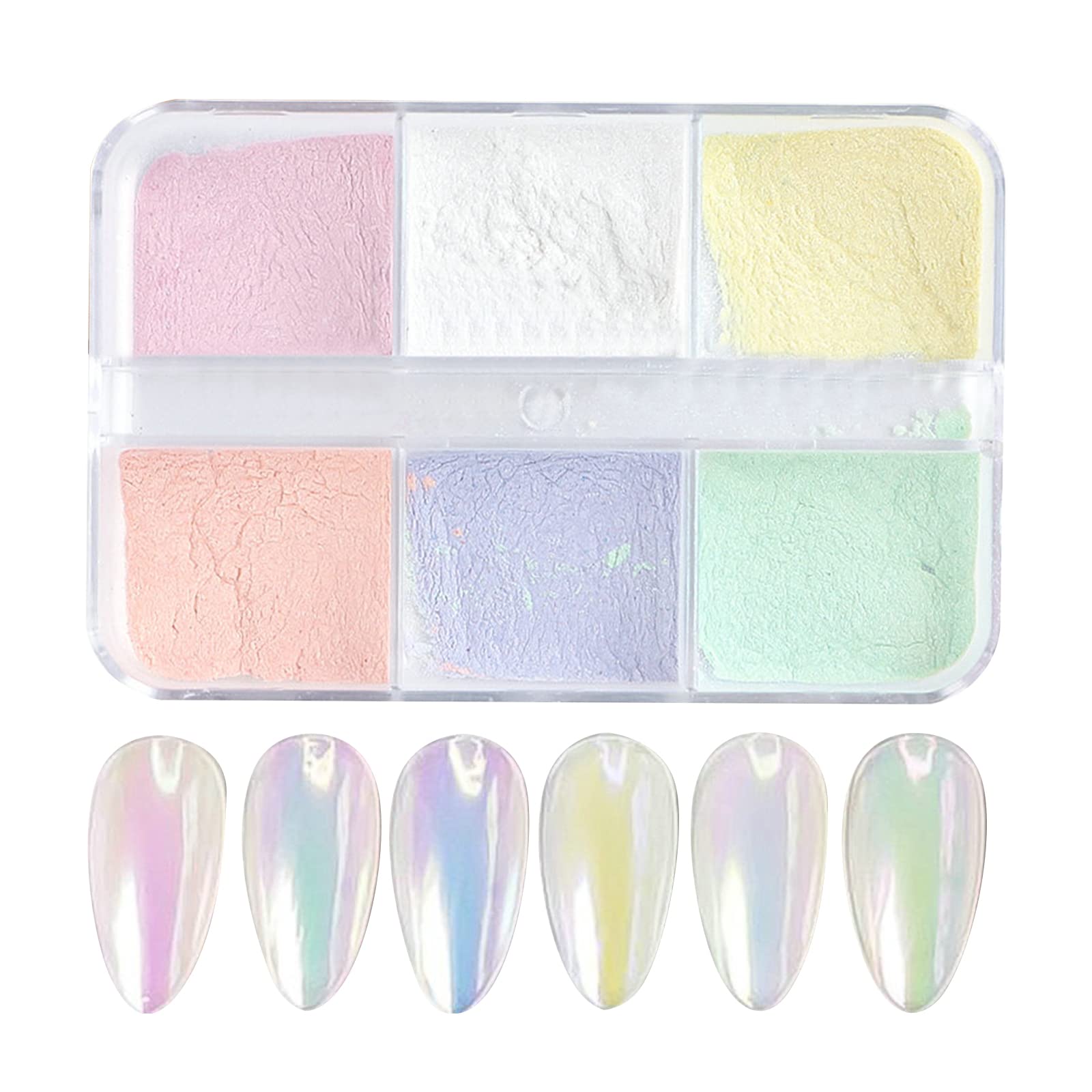 

Mirror Powder, Aurora Powder, 6 Colors, Nail Powder, Aurora Nails, Nail Art, Resin, Gel Nails, Neon Powder, Aurora Shell Powder, Nail Powder, Aurora
