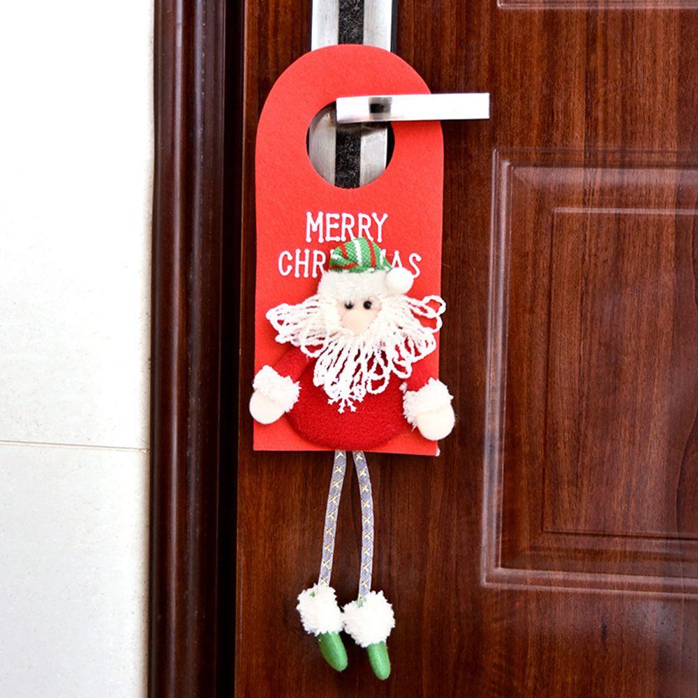 

Xmas Cute Santa Claus Christmas Ornament Door Decor Doorknob Hanger Hanging Pendant