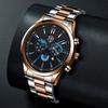 Trendy Men'S Watch Student Quartz Watch Stainless Steel Watch Calendar