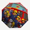 Fireman Fire Trucks Themed Travel Umbrella 8 Ribs Automatic Opening and Closing,Portable Folding Design,Compact and Stylish Umbrella Suita