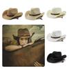 Adjustable Hat Cowboy Straw Hats Outdoors Beach Sunhat Large Brim Riding Horse
