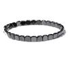 Schwarzes Hämatit Quadrat Perlen Stretch Armband Elastisch Perlen Unisex Minimalistisch