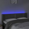 Vidaxl Zagłówek Do Łóżka Z Led, Ciemnoszary, 147X16X78/88 Cm, Aksamit