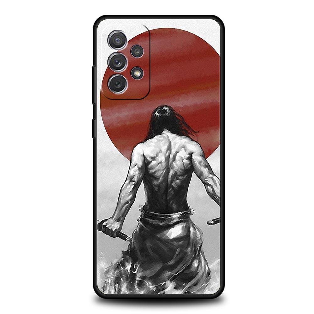 Japanisches Bushido Samurai Hülle für Samsung A57 A37 A51 A71 A21S A17 A11 A15 A25 A41 A23 A33 A53 A73 A07 A05S A13 A35 A55 5G Cover