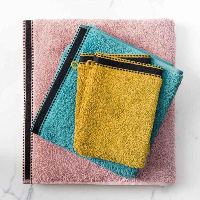 "Joia" Guest Towel Cotton Teal Blue 30x50cm - Atmosphera Interior Designer