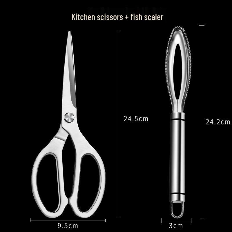 Heavy-Duty Stainless Steel Kitchen Scissors for Chicken and Fish