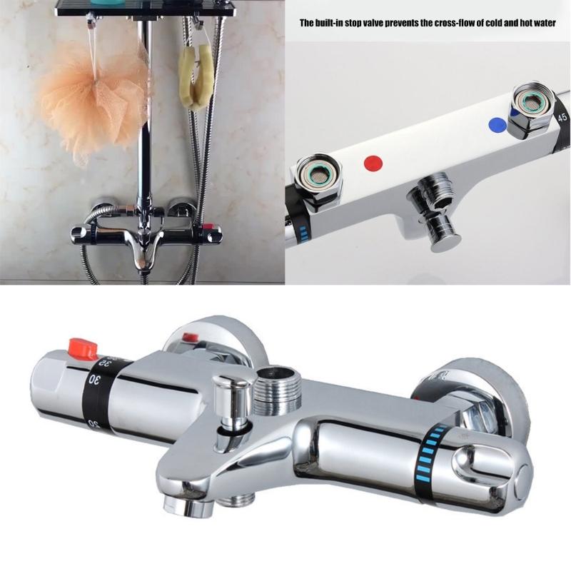 2 Handle Thermostatic Shower Valves Constant Temperature Hot Cold Water Mixer Valves Bath/Shower Valves Trim Enduring