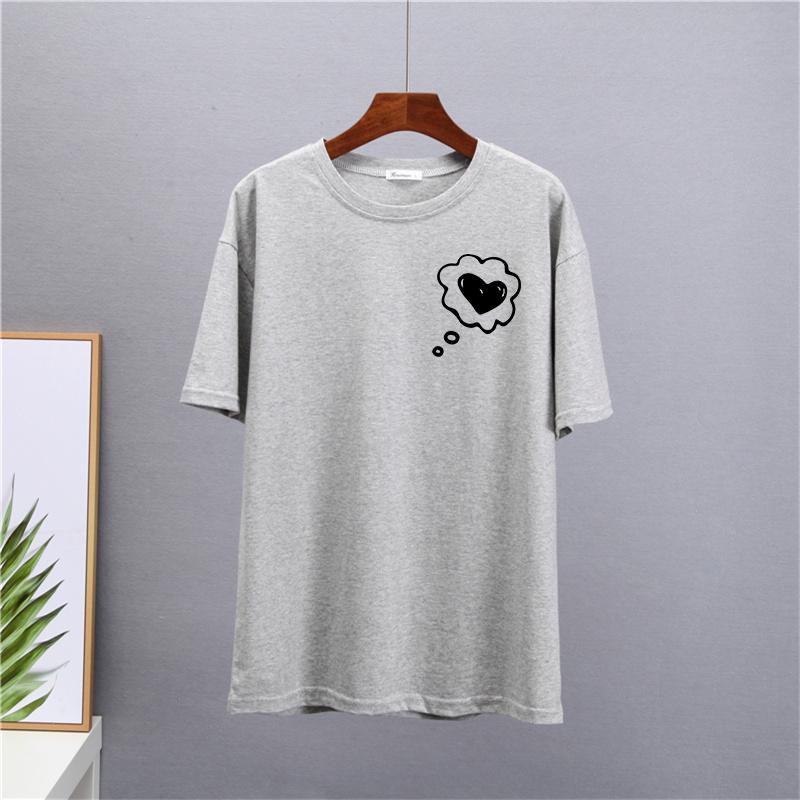 Shellsuning простые футболки с принтом в виде сердца — фото 26