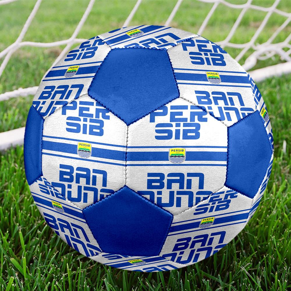 Persib Bandung Indoor Soccer Ball Colorful All Ages Size 5 Machine Stitched PVC Competition Ready Durable High-Bounce