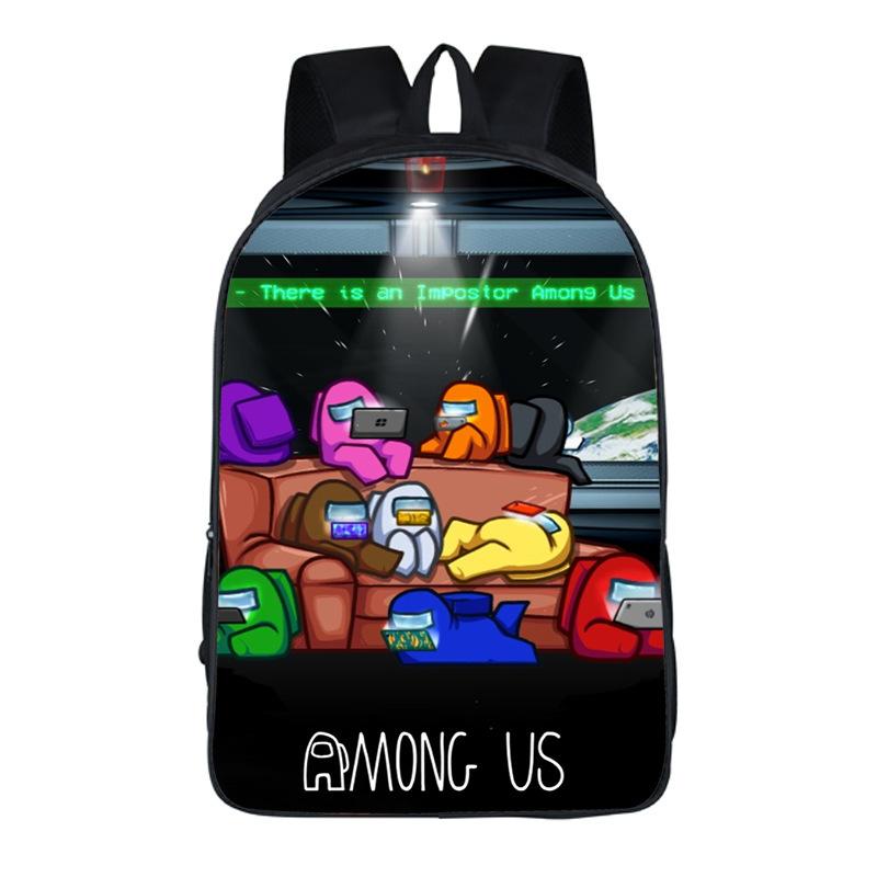 Among Us Game Merchandise Children'S Backpack Oxford Cloth Large Capacity School Bag Backpack