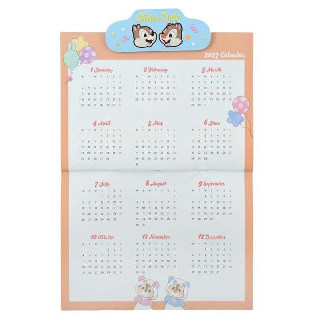 Disney Chip Dale Wall Calendar with Clip, Costume 2026 Japan NEW Disney Store