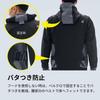 RS TAICHI Motorcycle Wear Riding Jacket Breathable Mesh CE Protector Hood Fixable Overlap Mesh Parka RSJ347 XL Spring/Summer Built-in BLACK/BLACK