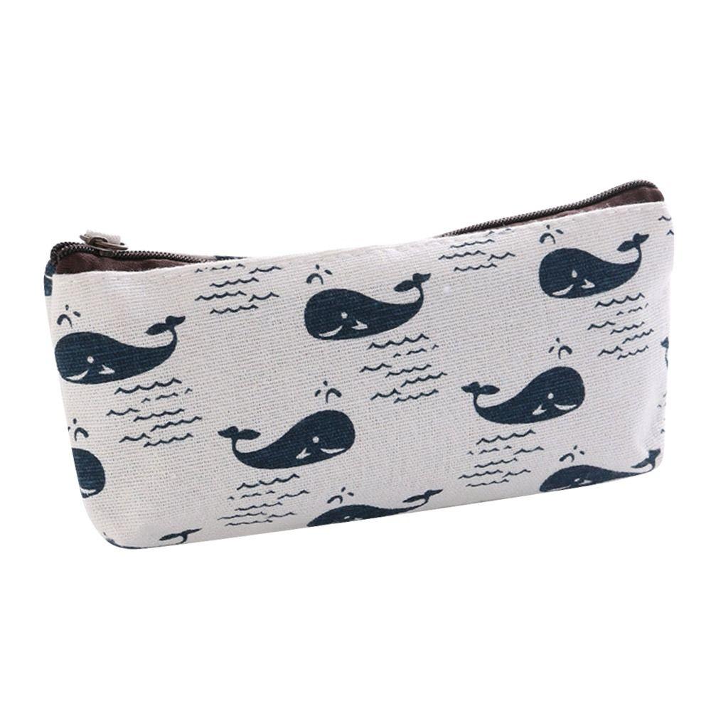 Large-capacity Pen Bag Canvas Stationery Storage Bag Durable Makeup Pouch