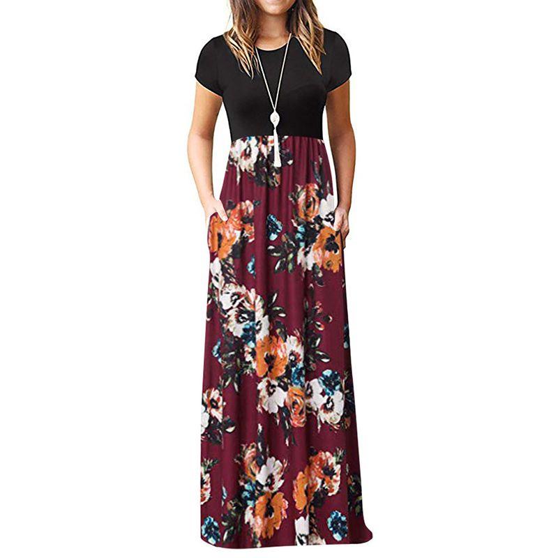 Stunning Women Boho Floral Long Maxi Dress For Cocktail Parties And Summer Events