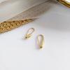 Korean design sense metal water drop ear hanging earrings women's French temperament niche high-end sense new trendy earrings exquisite