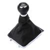 5 Speed Gear Shift Knob Stick Boot Gaiter Frame for VW Passat B6 Black