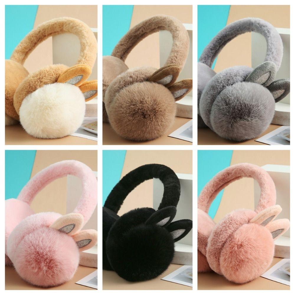 Cartoon Rabbit Ear Earmuffs Thermal Plush Earflap Fashion Winter Ear Cover  Winter