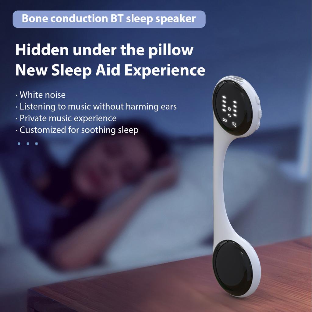 Bone Conduction Speaker Under Pillow Speaker Mini Portable White Noise Machine Under Pillow Improve Sleep Travel Music Box